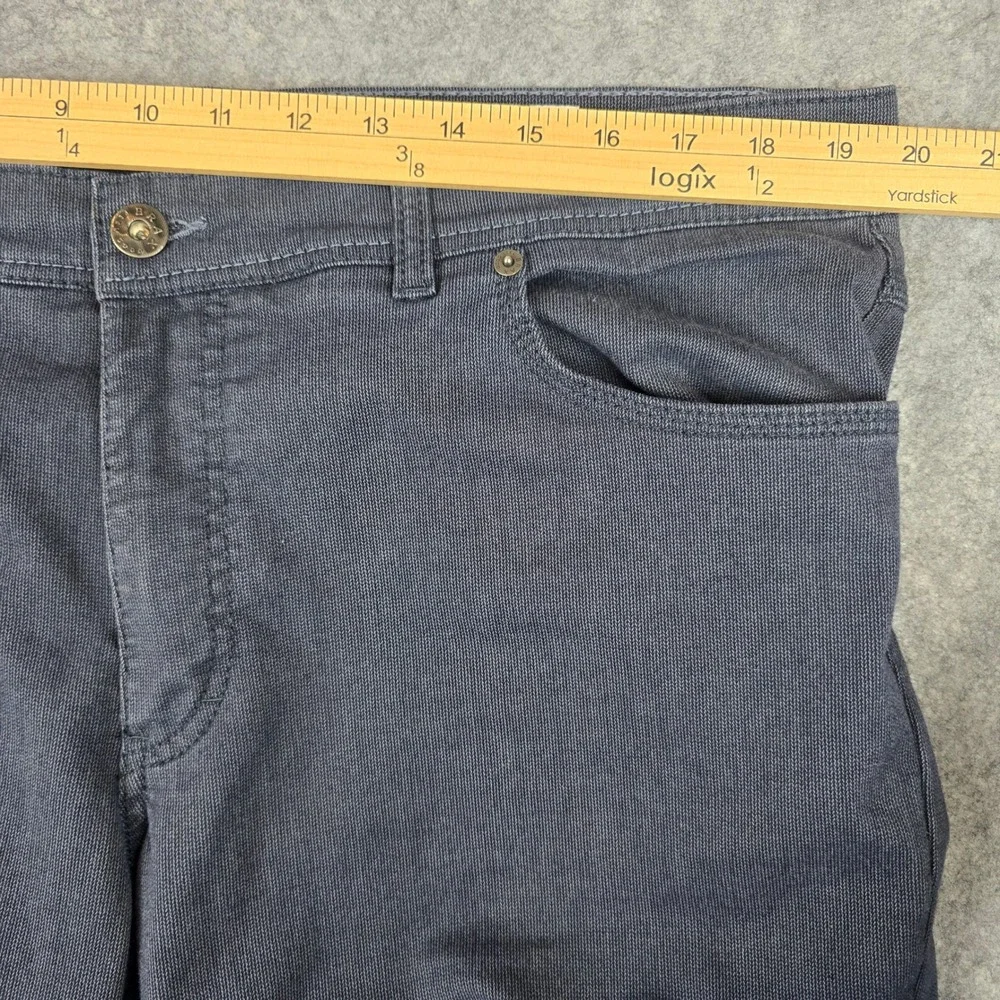 Brax Cooper Fancy Mens 40x34 Dark Blue Regular Fit Micro Texture Trousers 40/34